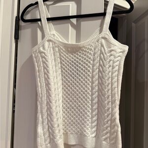 Minnie Rose Cream Cable Knit Tank